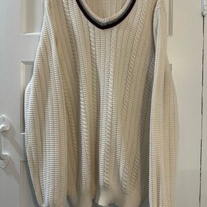 Ben Sherman Men’s Varsity Cable Knit Sweater XXL